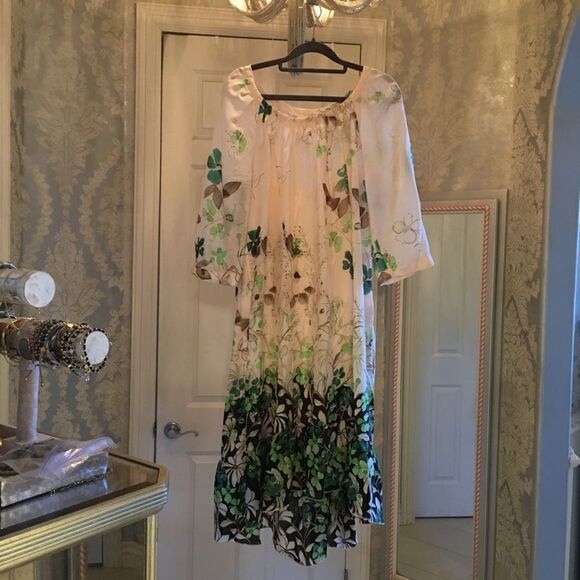 ANTHROPOLOGIE SILK Dress w Slip - Picture 5 of 8